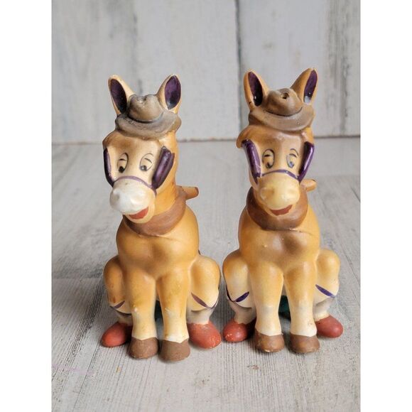 Vintage Japan donkey mule ceramic salt shakers‎ - Picture 8 of 8